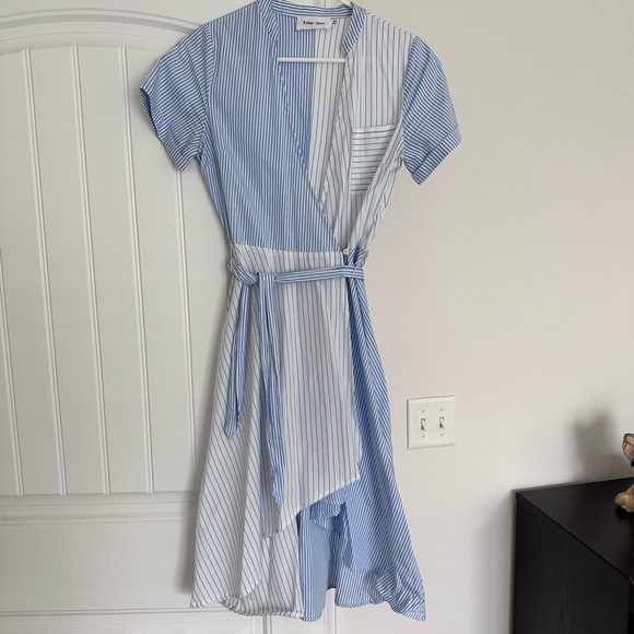 corset seamed linen blend mini dress Delaney Corset Mini Dress main image 1